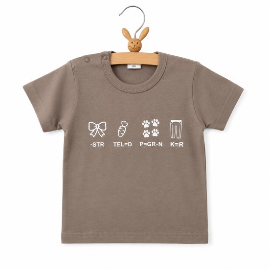 Shirt Aankondiging zwangerschap Rebus Ik word grote broer | korte mouw | beige | maat 80 zwangerschap aankondiging bekendmaking Baby big bro brother Grote Broer