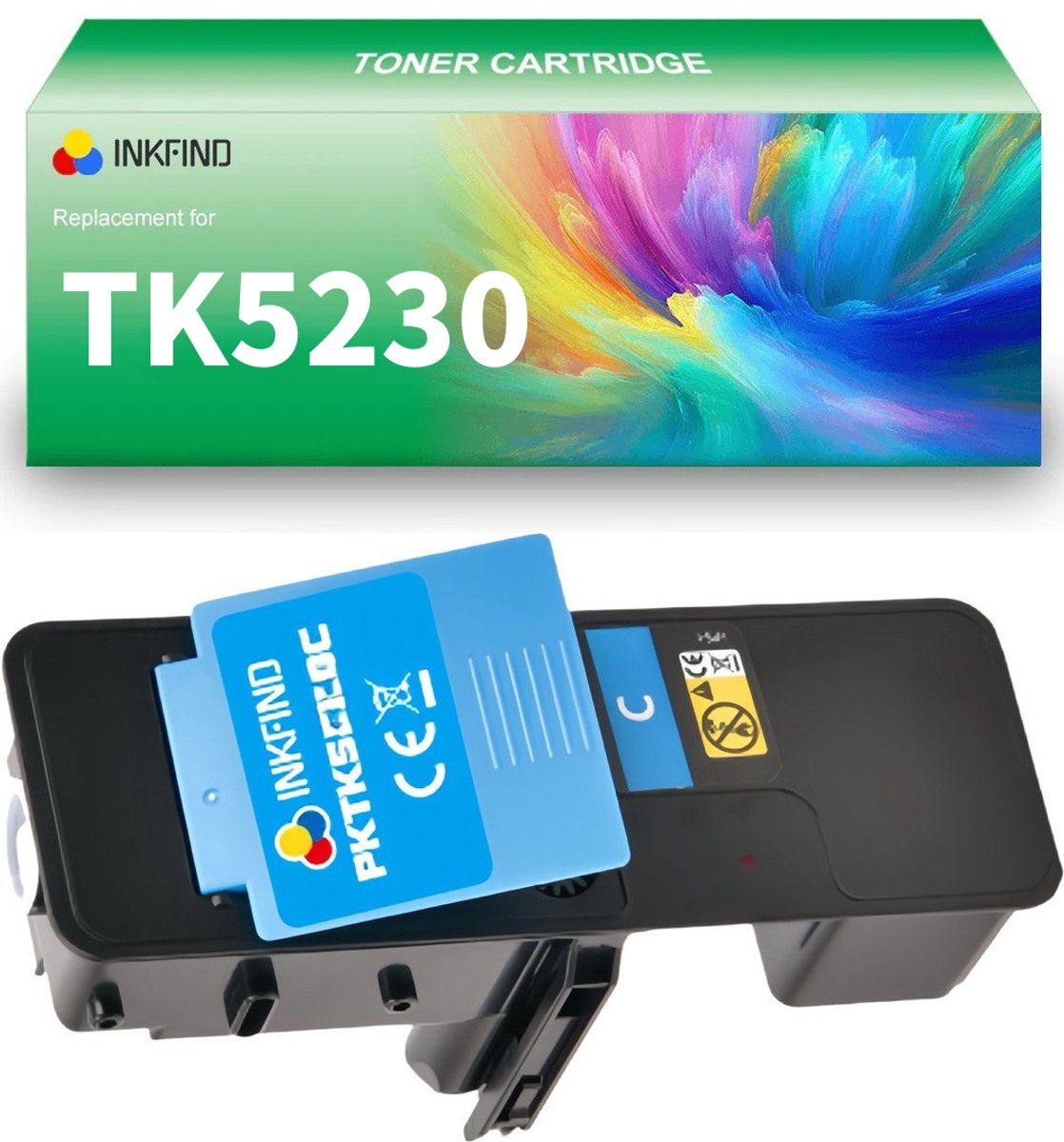 INKFIND TK5230 Cyaan tonercartridge compatibel met Kyocera TK5230 TK-5230 Cyaan toner cartridge - 1-pack Cyaan
