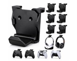 Sounix Universele Game Controller Houder - Hoofdtelefoon Hanger - 6 stuks - Controller Muurbevestiging voor PS5/PS4/Xbox/Switch - Zwart