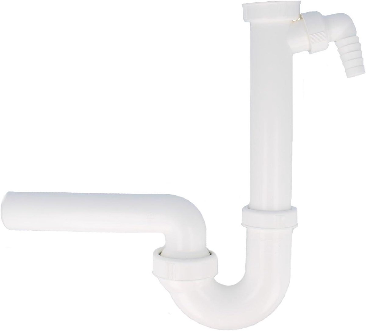 Buissifon Geurafsluiter - Buis Sifon - Afvoer Monteren - Flexibel Kogelgewricht - DN 40 mm - Wit