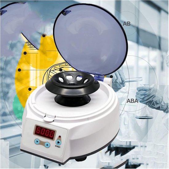 Microcentrifuge - Laboratorium centrifuge - Monster scheiden - Hoge snelheid 8000 RPM - Compact formaat - Zilver — afbeelding 2