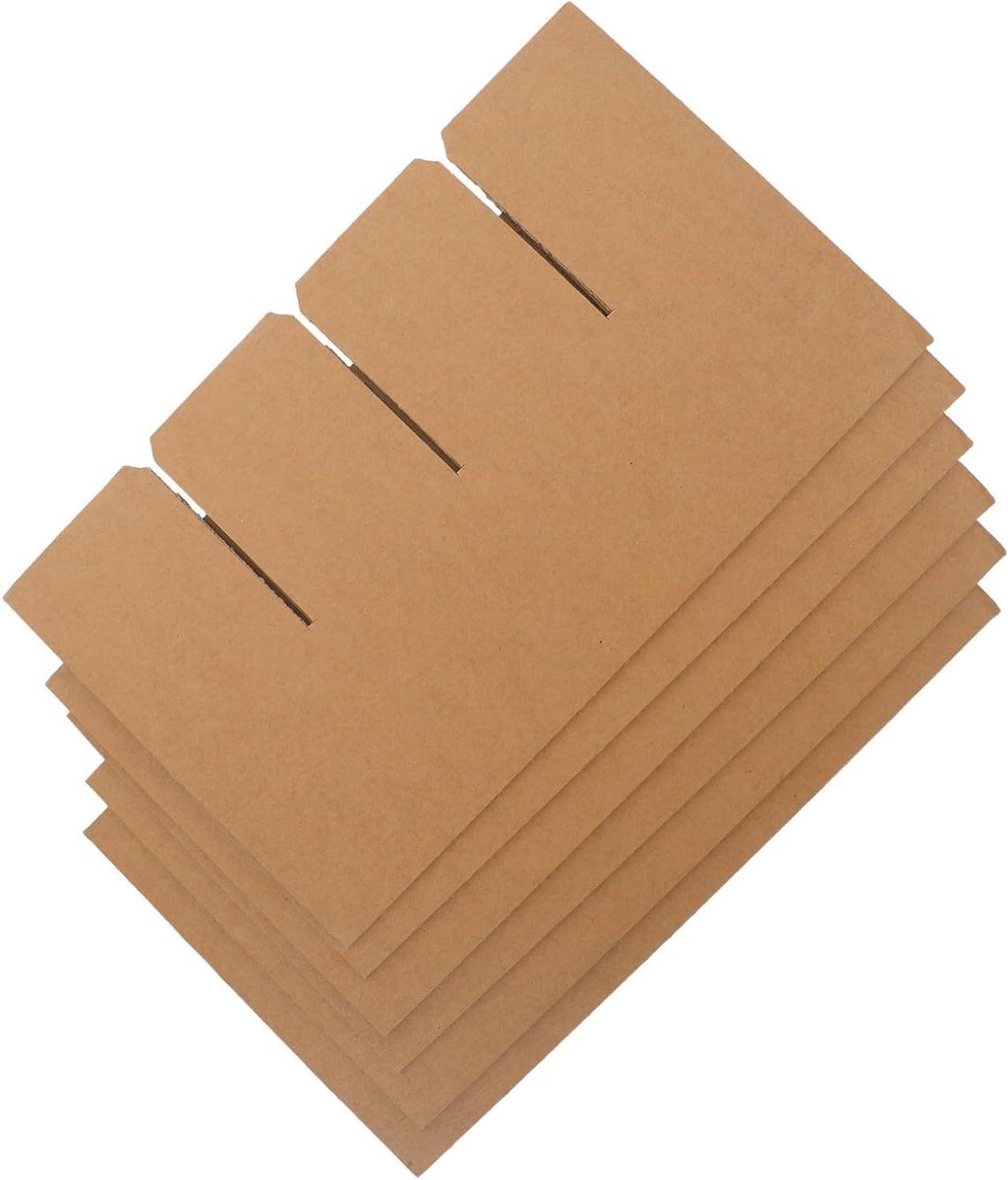 Glasverdelers dozen - Vakverdelers karton - Breekbaar vervoer - Snel montagesysteem - 6 stuks 20cm - Lichtbruin