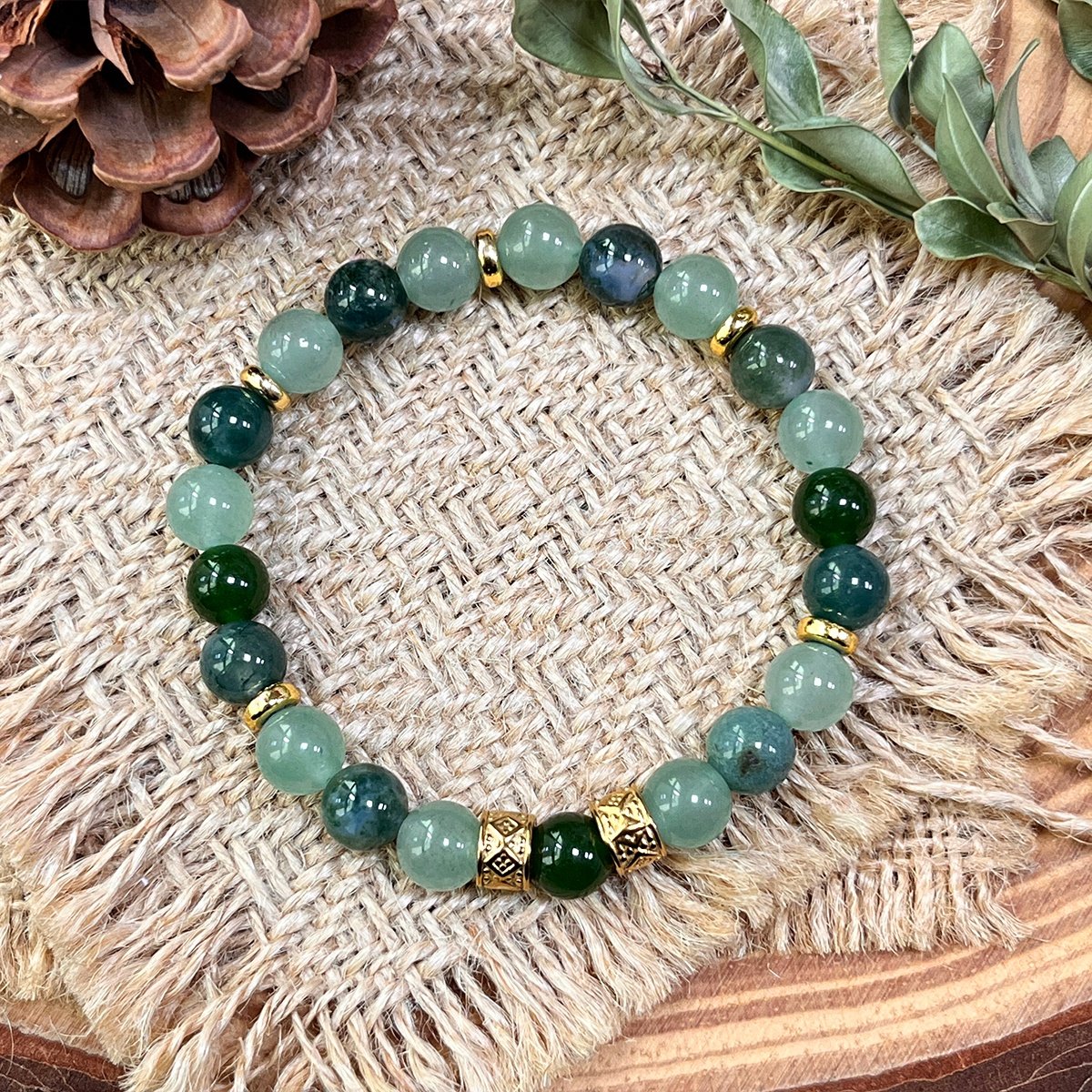 TERRA VII - NUSARAYA - Armband Edelstenen - Hutan Zamrud - 19 cm