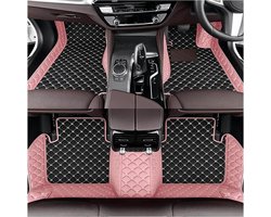 Auto Vloermatten - Luxe Matten - Auto Beschermen - Volledig Dekkend - Universele Pasvorm - Roze Zwart