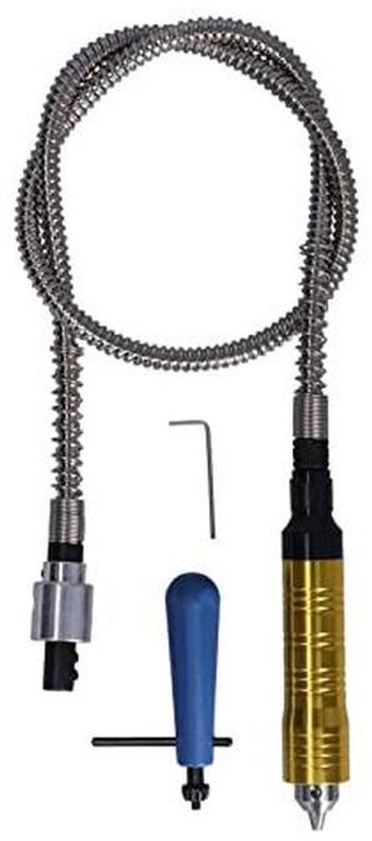 Flexibele Slijpas - Verlengde Schacht - Fijn Bewerken - Ergonomisch Ontwerp - 3.175mm Interface - Zilver