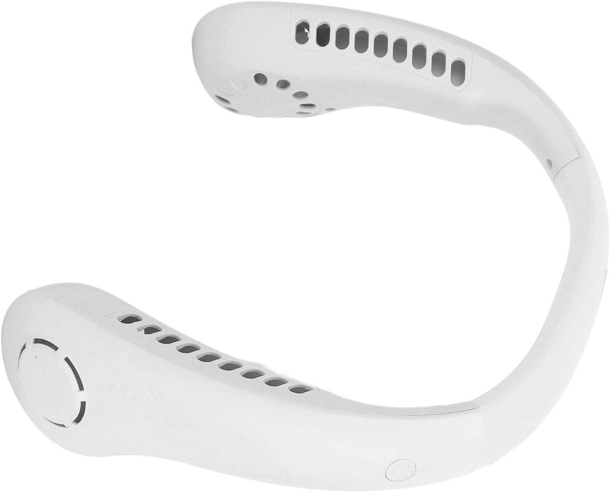 Draagbare Nek Ventilator - Persoonlijke Koeler - Frisse Lucht - Stille Werking - 21x20x7 cm - Wit