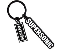 Oasis - Supersonic Decca Logo Charm Sleutelhanger - Wit/Zwart
