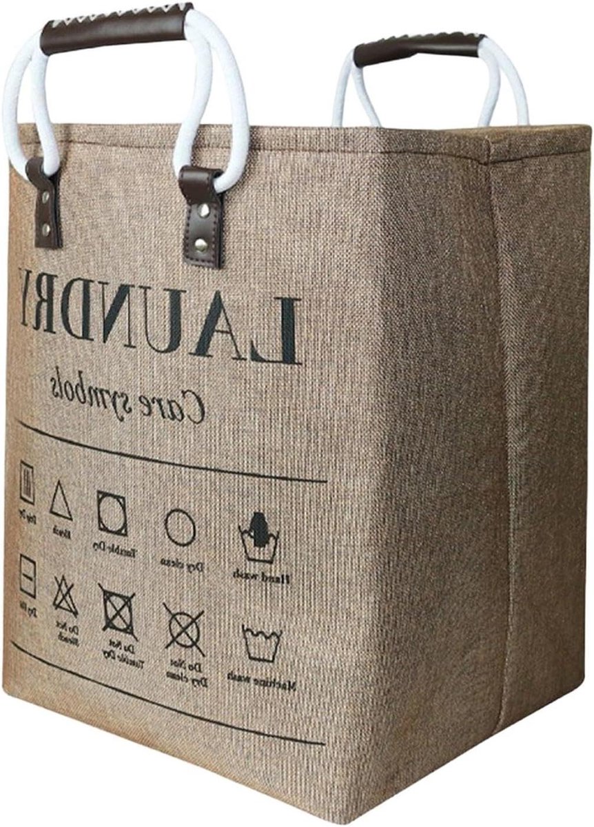 Opvouwbare Organizer - Kledingmand - Ruimte Besparen - Met Handgrepen - 48 Liter - Koffie