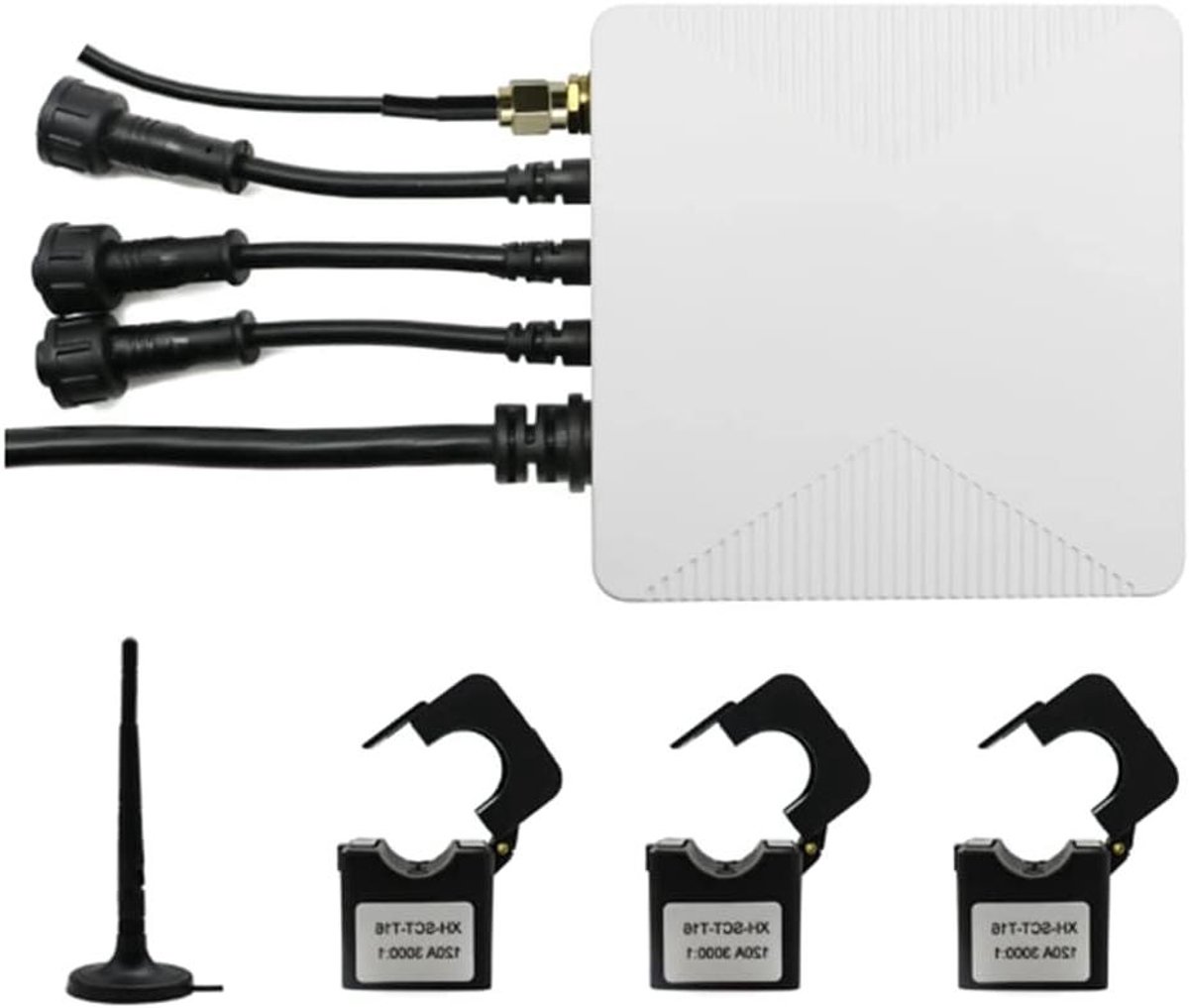 Energie Meter - Stroomomvormer KWH - Verbruik Monitoren - WiFi Connectiviteit - 3 Fasen 500A - Zwart