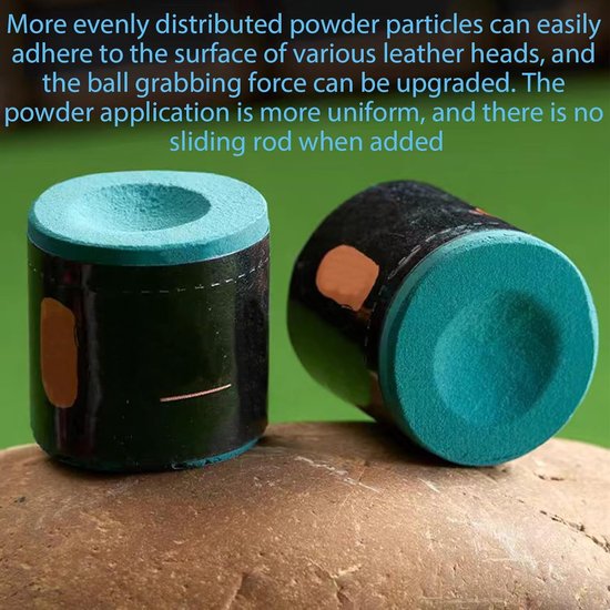 Professionele Billiard Chalk voor Poolspel - Droog Poeder in Blauw en Groen, 4 Stuks, 2,5 CM Diameter — afbeelding 5