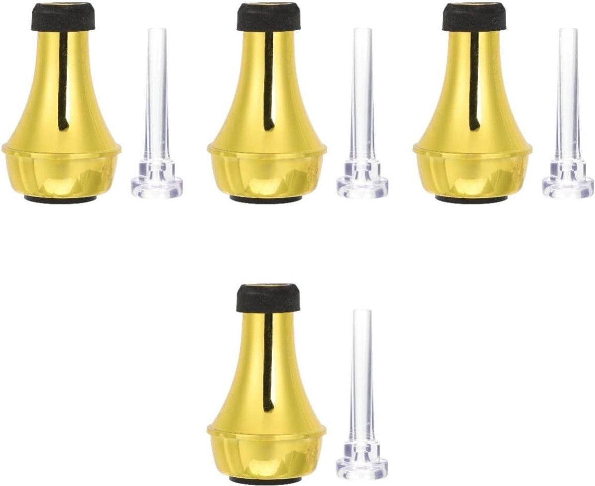 Trompet Dempers - Oefen Dempers - Muziek Oefenen - Lichtgewicht ABS Materiaal - 4 Sets - Goud