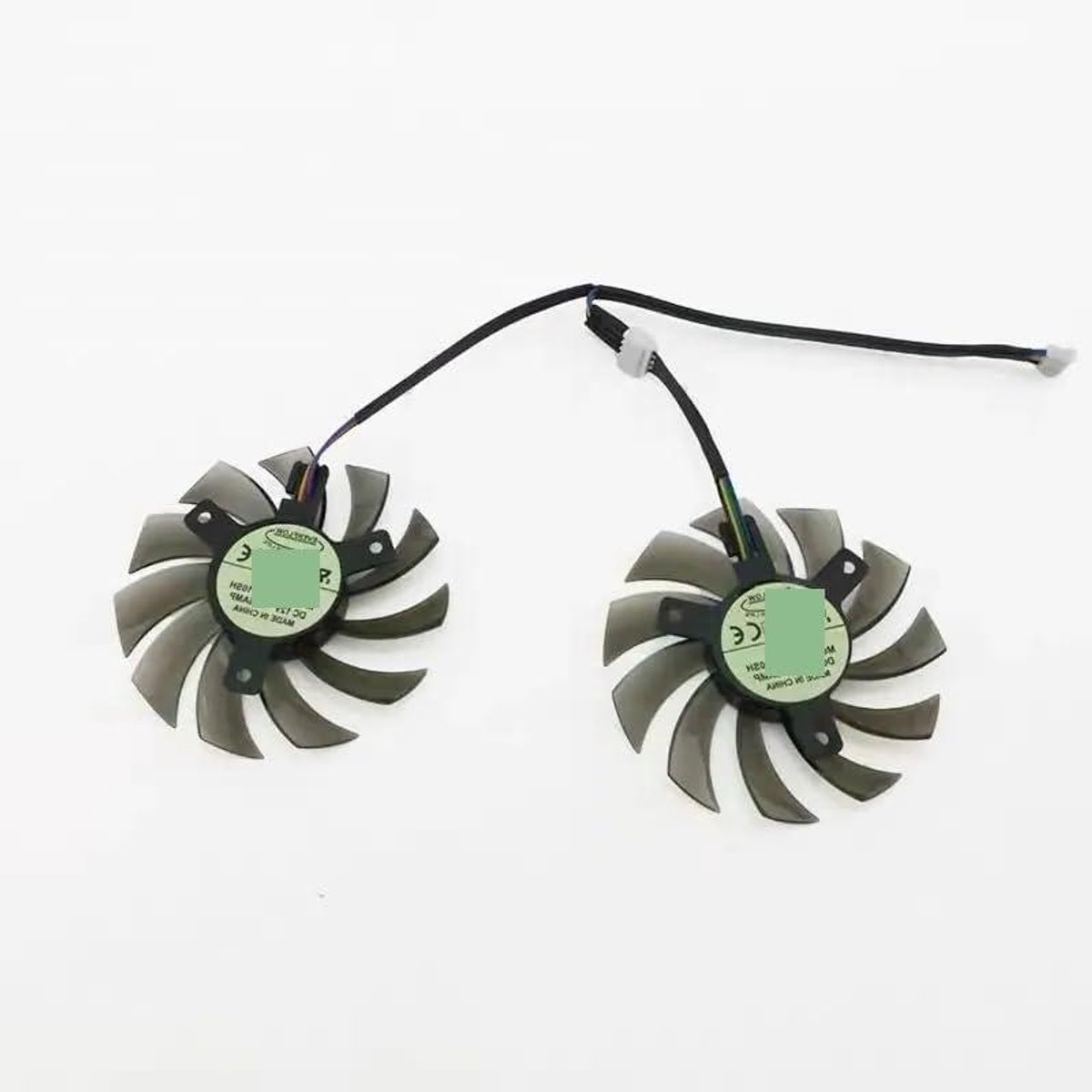 Grafische kaart ventilator - PC koeler - Component koeling - Dubbele ventilator - 75mm - Zwart