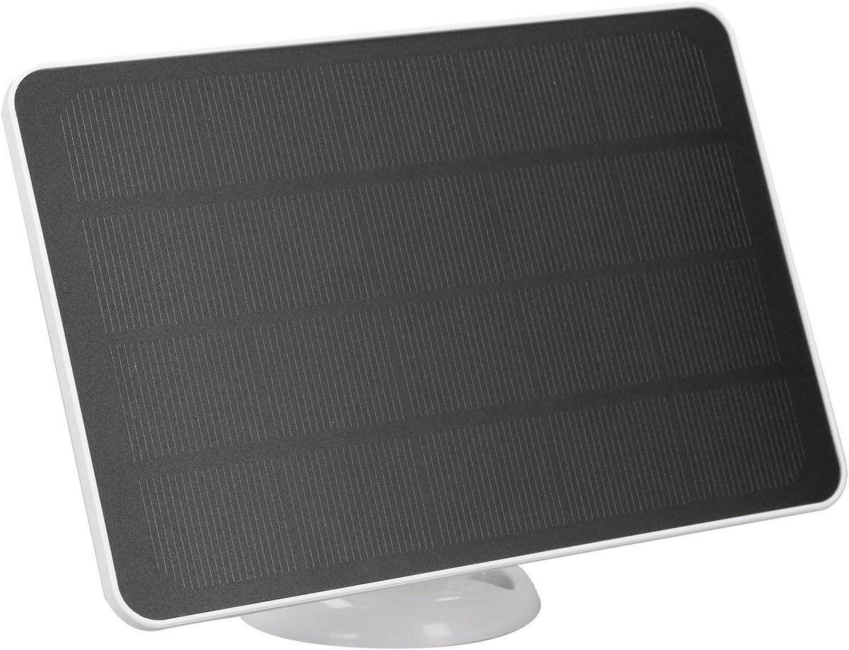 Zonnepaneel Charger - Draagbare Energie - Camera Voeden - IP65 Waterdicht - 10W Vermogen - Zwart