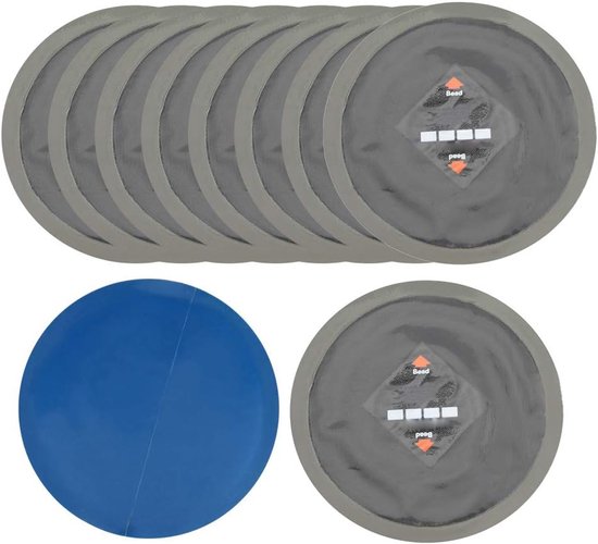 Autobanden Reparatie Pleisters - Koude Patch Kit - Lekke Band Herstellen - Goede Afdichtingsprestaties - 10 Stuks 90 Mm - Zwart — afbeelding 4