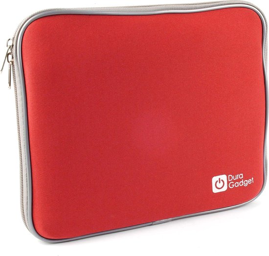 Draagbare DVD Koker - Neopreen Beschermhoes - Reizen met Media - Waterbestendig Ontwerp - 260 x 190 mm - Rood — afbeelding 3