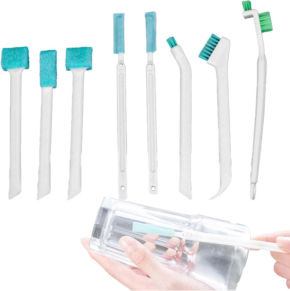 Voegenborstel Set - Groefborstel Tegels - Schoonmaken Huis - 8 Verschillende Maten - 14-21 cm - Wit