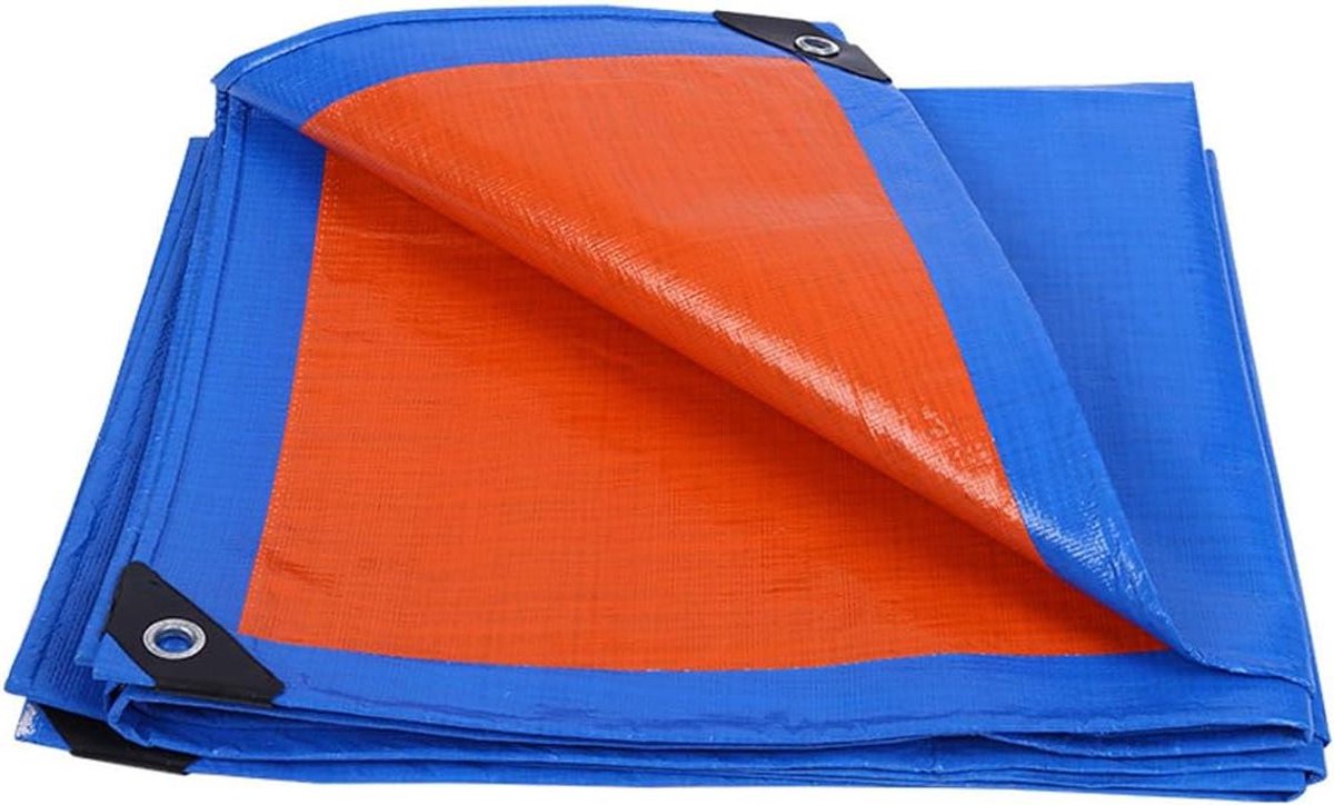 Waterdicht Zeil 160 x 220 cm Scheurvast Dubbelzijdig Gecoat Waterdicht Uv-Bestendig Zware Kwaliteit Schimmelbestendig Afdekzeil Voor Afdekking Haardhout, Blauw