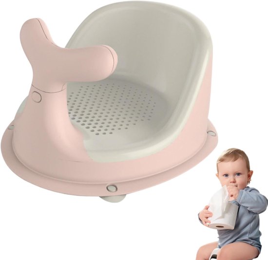 Baby Bath Seat, Detachable Showers Chair, Non-Slip Toddler Bathing Support, Secure Sit-Up Chairs Infant, Easy Clean with Backrest, (0–24 Months, Blue), For Home Tub or Babies Shower Time — afbeelding 5