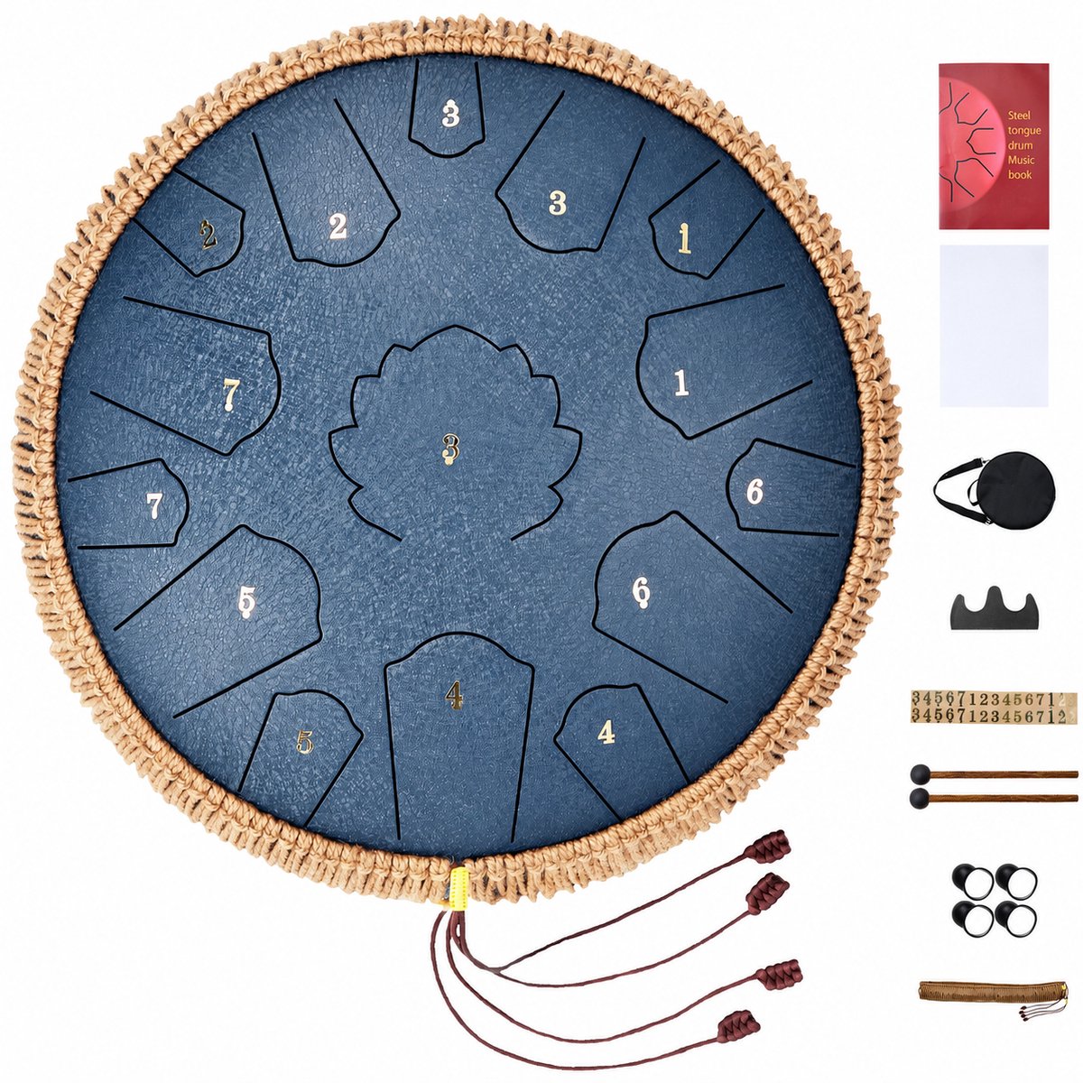 Sello! tongtrommel – tongue drum – staal – 15 noten – D-majeur – kinderen – volwassenen – rustgevend – meditatie – yoga – groen