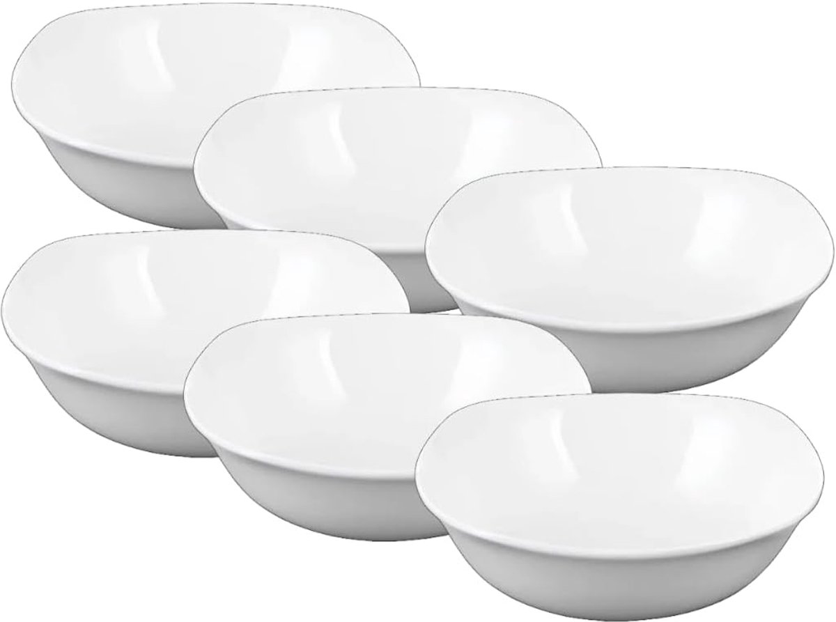 Wilmax Wit Porseleinen Schaaltje 14,5 cm, 6-delige set
