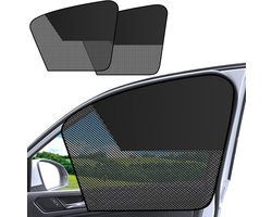 Zonnescherm Auto Zijruit - 2 Stuks - Magnetisch Auto Zonwering - Zonwering Raam - Zonwering Auto - Overtrek - Auto Accessoires - Zonwering Zijruiten - Zelfklevend - UV Protectie - Privacy - Voor de Meeste Auto's, SUV's en Vrachtwagens - Zwart