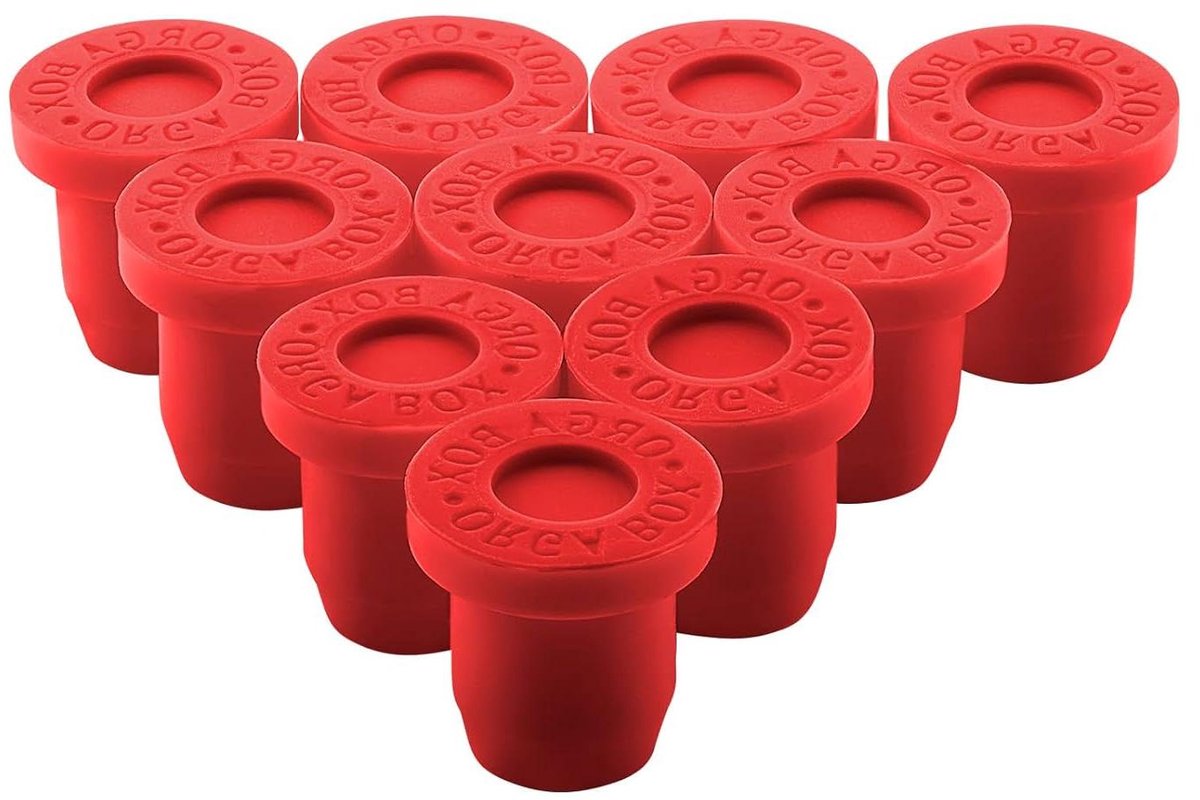 Set van 10 Zwarte Antislip Siliconen Voetjes voor Boorgat Ø 10,5 mm