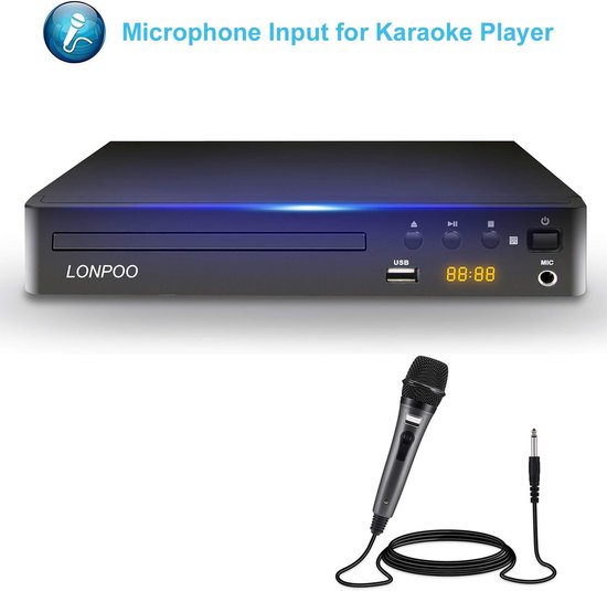 HD DVD-speler voor tv met HDMI, USB en multi-regio ondersteuning - 1080p upscaling — afbeelding 2