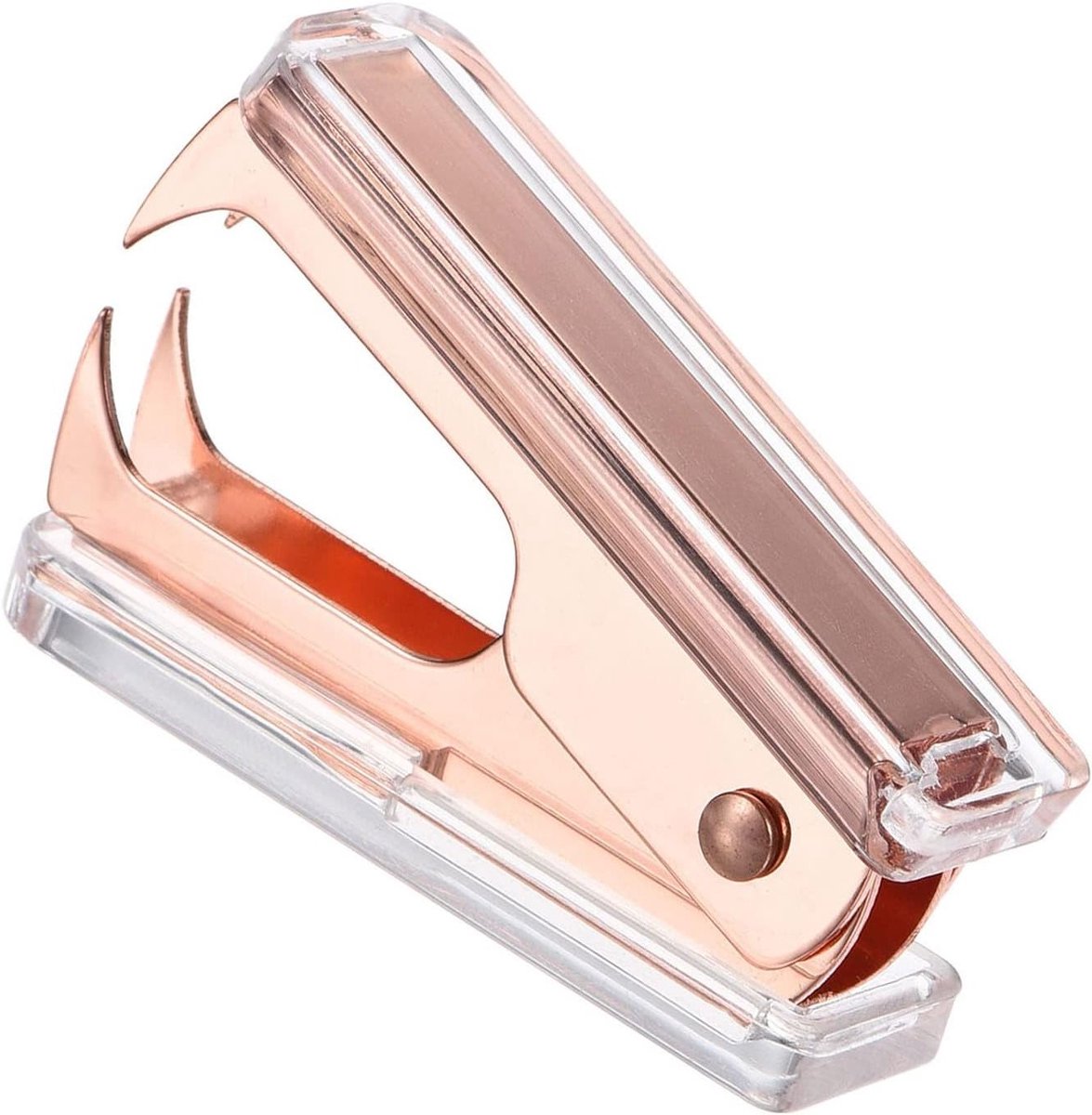 Staplesverwijderaar voor Kantoor en Thuisgebruik, Ideaal voor Kantooraccessoires en Organisatie (Roze Goud)