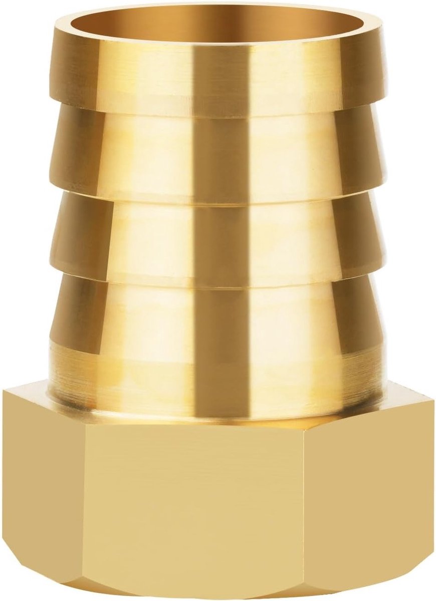 SnelShoppen - Messing Tuinslang Verbinder, 1" IG x 32mm, Hoogwaardige Slang Verbinding Adapter, 1 Stuk, Ideaal voor Tuin en Camping
