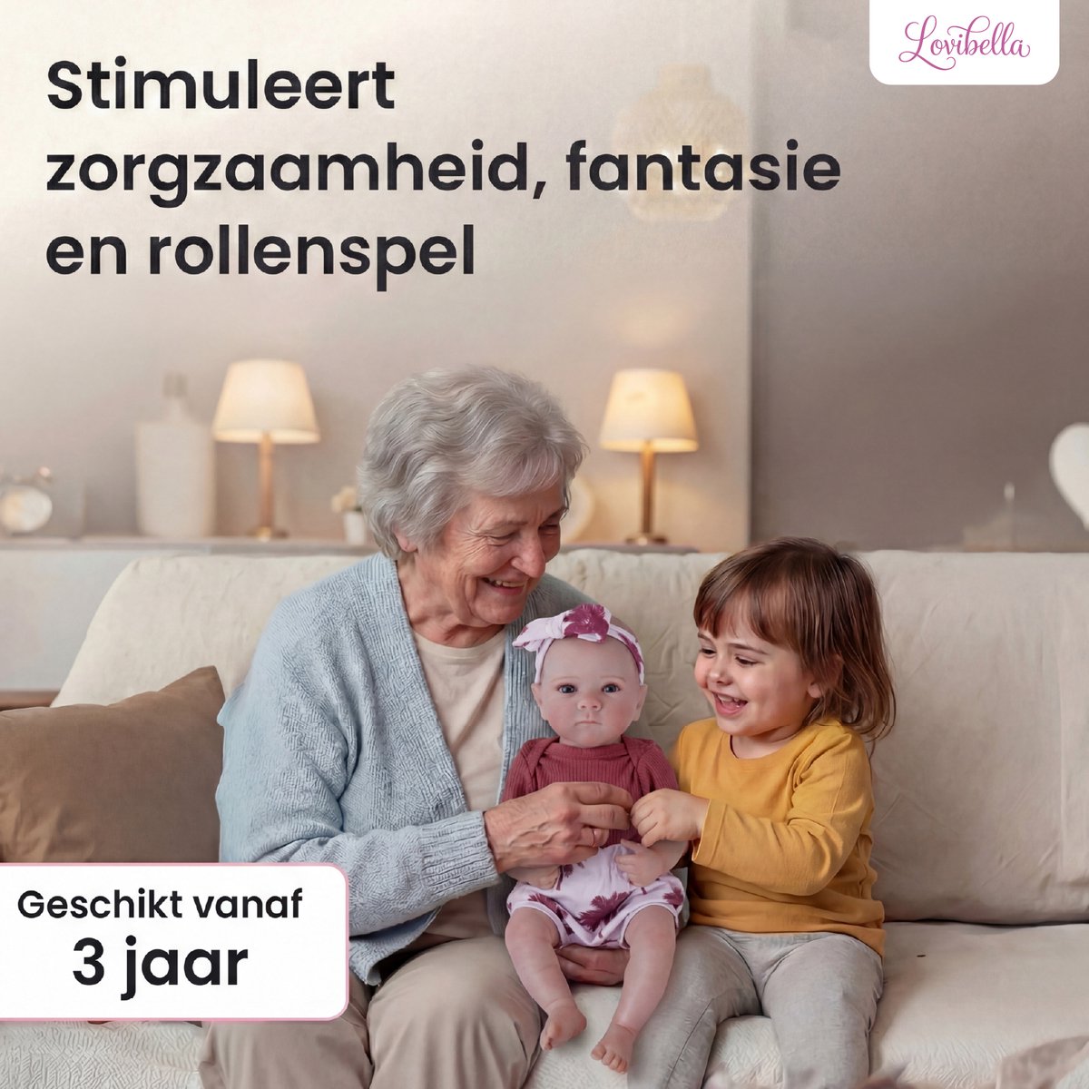 Lovibella® Nika Reborn Baby Pop Meisje - Levensechte Babypoppen - Dementie poppen - 45 cm - Complete Accessoires Set - Realistische Poppen - Zoals Echt - Zacht Vinyl - Doll Speelgoed 3 Jaar — afbeelding 4