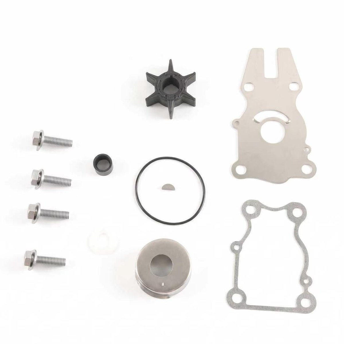 Reparatieset voor de impeller van de waterpomp van een buitenboordmotor - Bootuitrusting - geschikt voor 63D-W0078-00 F40/F50/F60 - gemaakt van corrosiebestendige