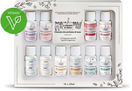 Wasparfum luxe giftbox/proefpakket 10x20ml