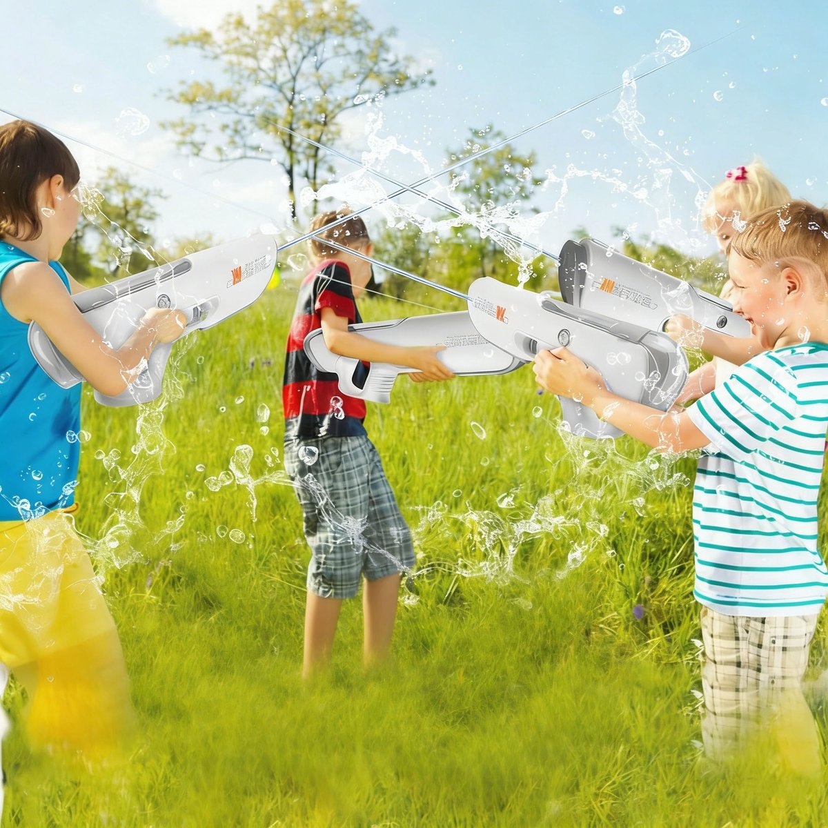 Elektrisch Waterpistool Voor Kinderen En Volwassenen - Automatische Waterherlading - Lichtgewicht Ontwerp Schieten Meer Dan 250 Ontploffingen Waterblaster Squirt Guns Tot 32 Ft Lange Afstand - Zomer Buiten Strandfeestspeelgoed — afbeelding 6
