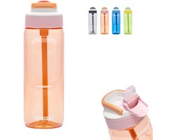 Kambukka Lagoon waterfles 750ml - Mango Tango met geïntegreerd rietje - 100% lekvrij