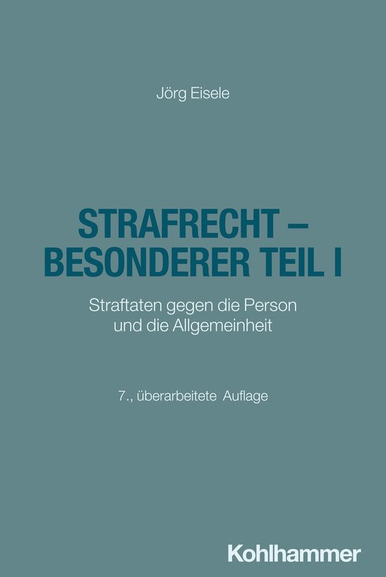 Strafrecht - Besonderer Teil I - cover
