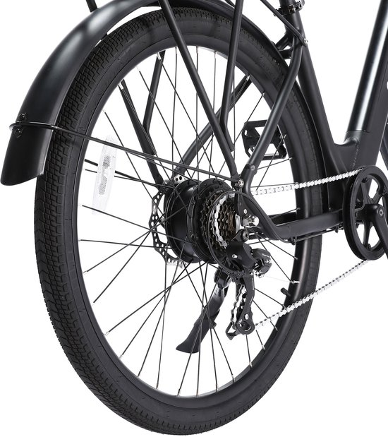 ORYXEARTH Elektrische Fiets - 36V 10Ah Batterij - 250W Motor - Mat Zwart –27,5" Wielen - LCD Display - Mechanische Schijfremmen - Shimano 7 Versnellingen - Aluminium Frame - E-Bike voor Werk, School, Parkritten en Vrije Tijd — afbeelding 4