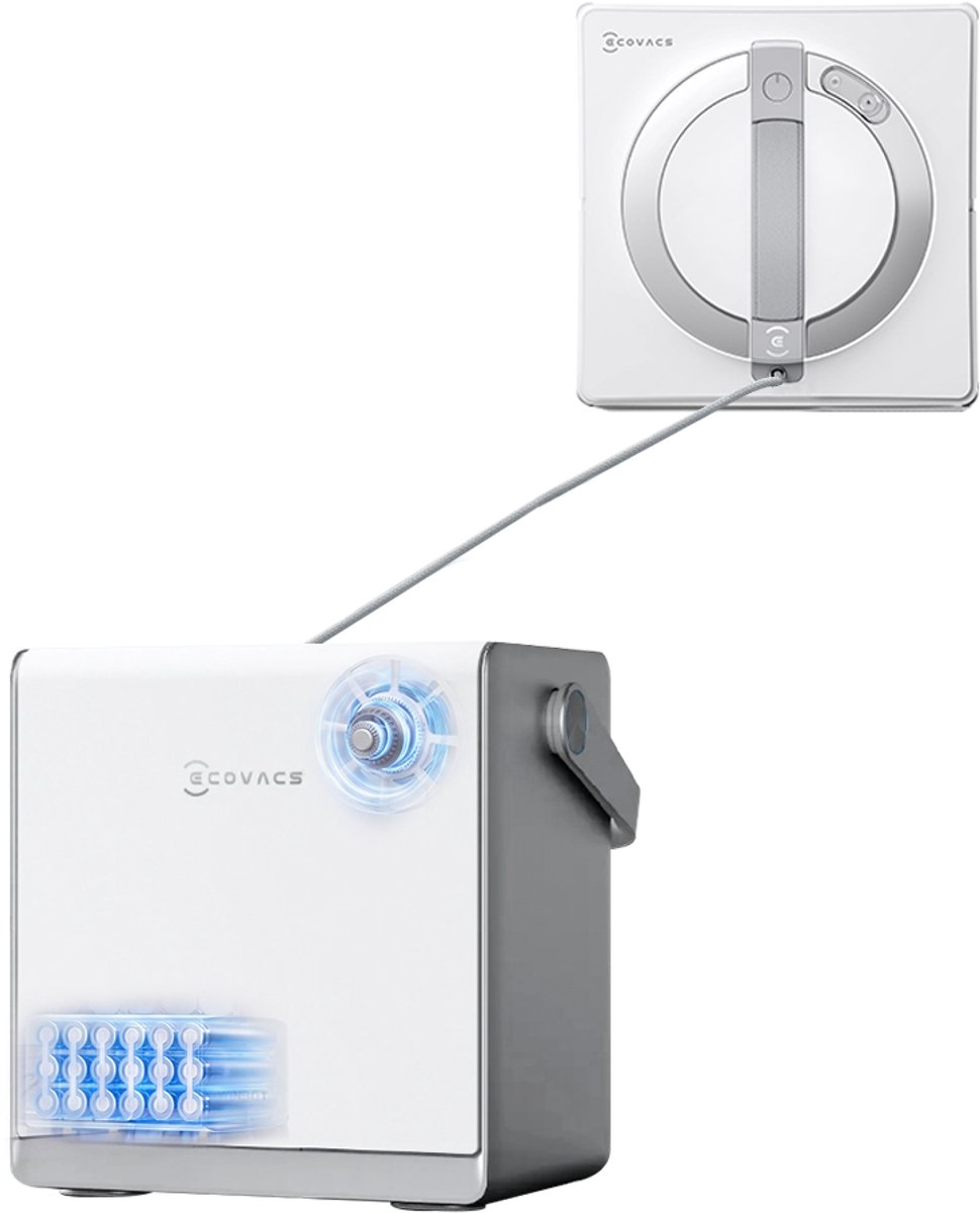 Ecovacs Winbot W2 Pro Omni Robot Ramenreiniger - Ramenwasser - Ruitenreiniger - Win-SLAM 4.0 Intelligente Routeplanning - 12-traps Veiligheidssysteem - Dubbele Stroommodus - Voor Ramen, Spiegels, Glazen Deuren- 1000ml Schoonmaakmiddel thumbnail 2