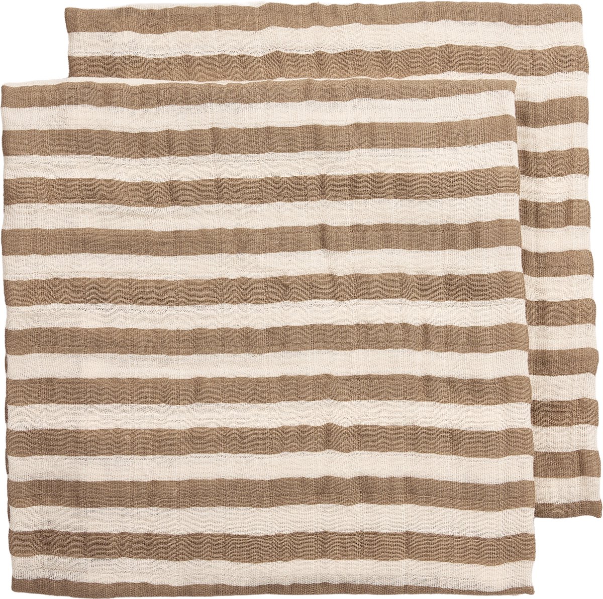 XXL laken hydrofiel Fat Stripe taupe 140 x 200 cm