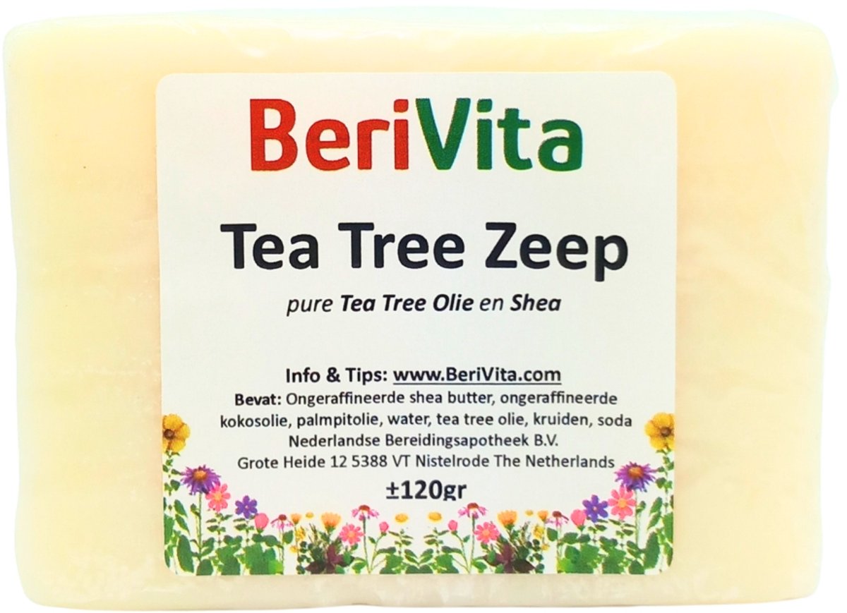 Tea Tree Zeep 120gr - Natuurlijke Zeep met Tea Tree Olie en Shea Butter