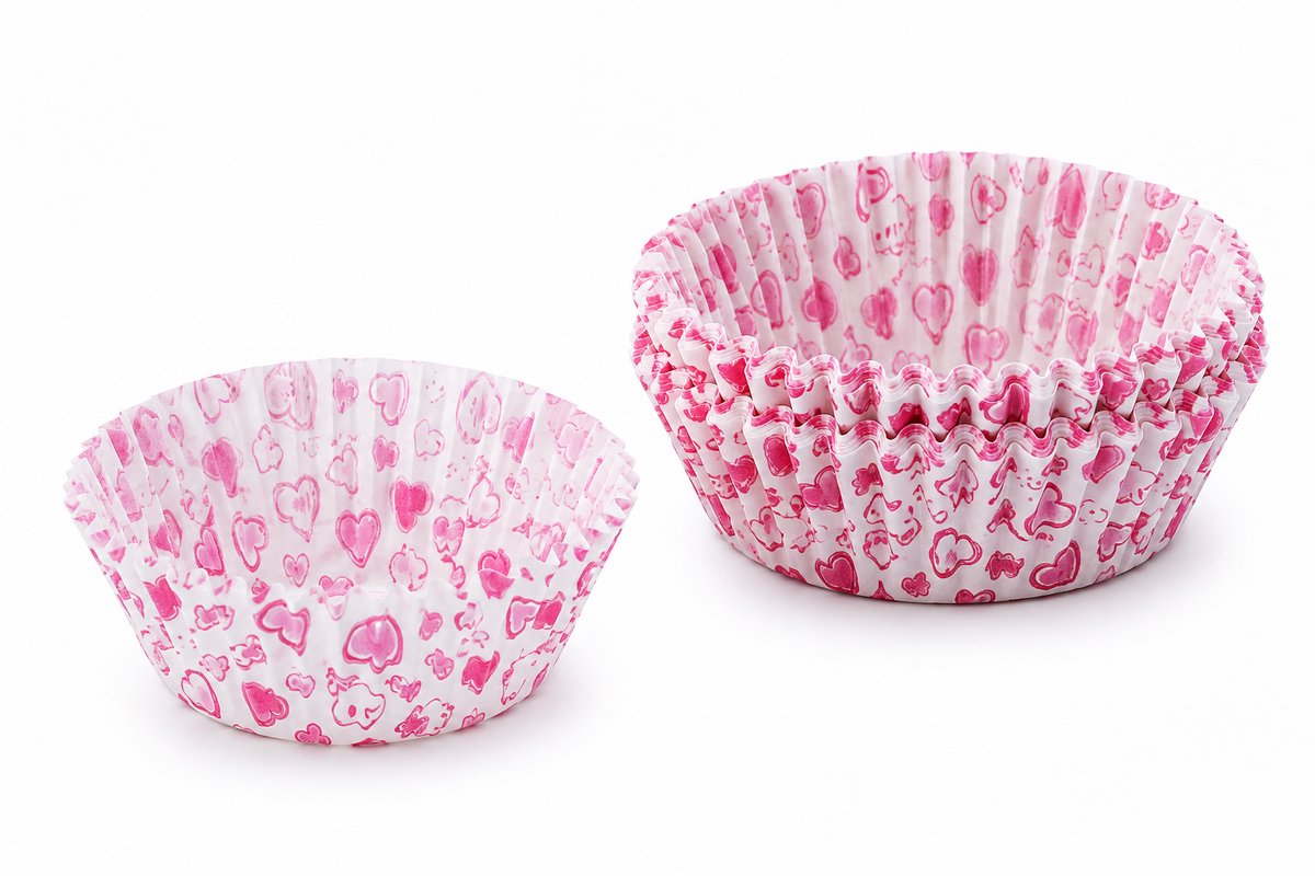 SunBakery SC-420 - Mini Cupcake Vormpjes 90 Stuks – Papieren Mini Muffin Cups – Bakvormpjes voor Mini Cupcakes & Gebak