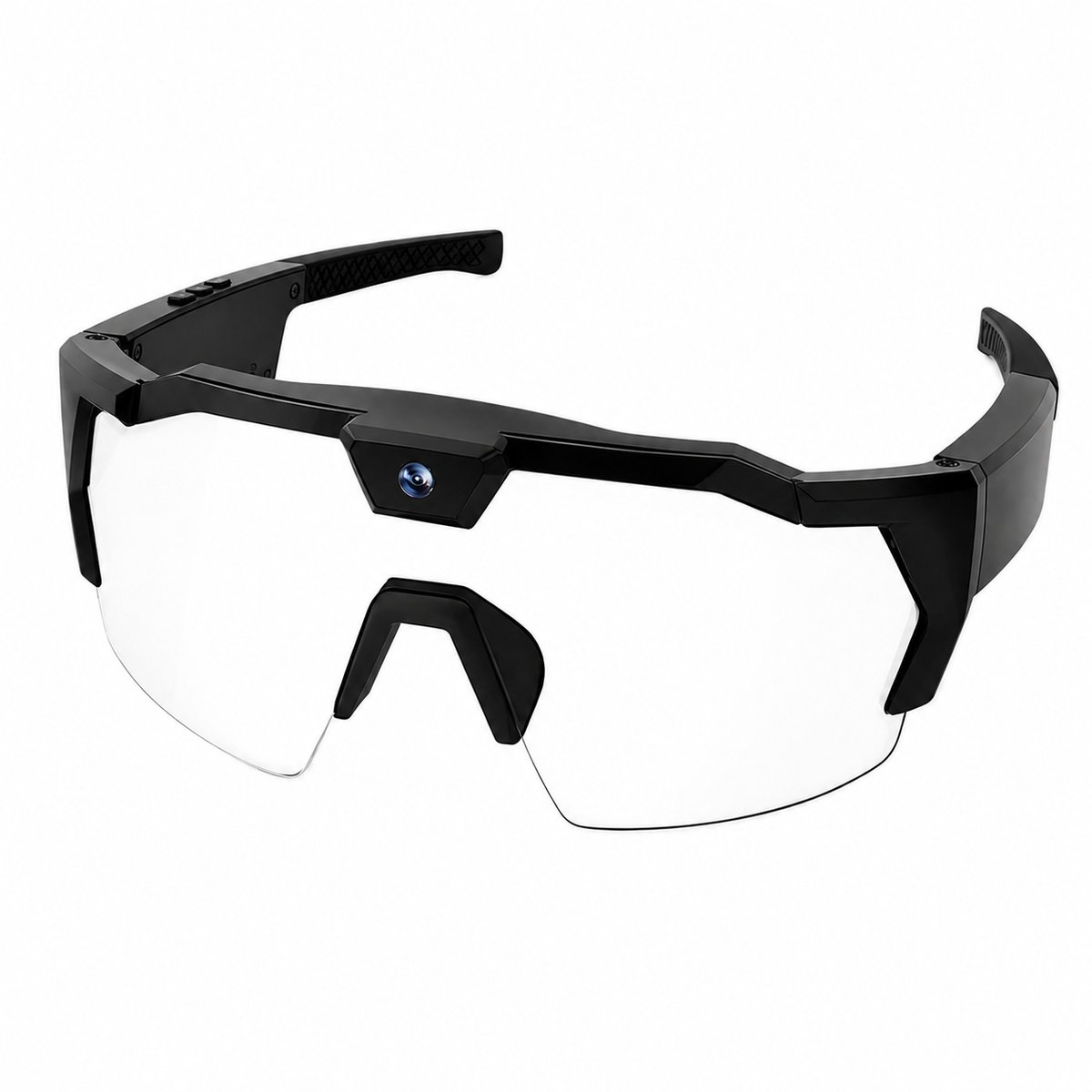 Pelor Fietsbril met Camera - HD 1080P - Slimme Bril met Camera - Sportbril - Actiecamera - 32GB - Fietsbril - Zwart met Transparant Glas