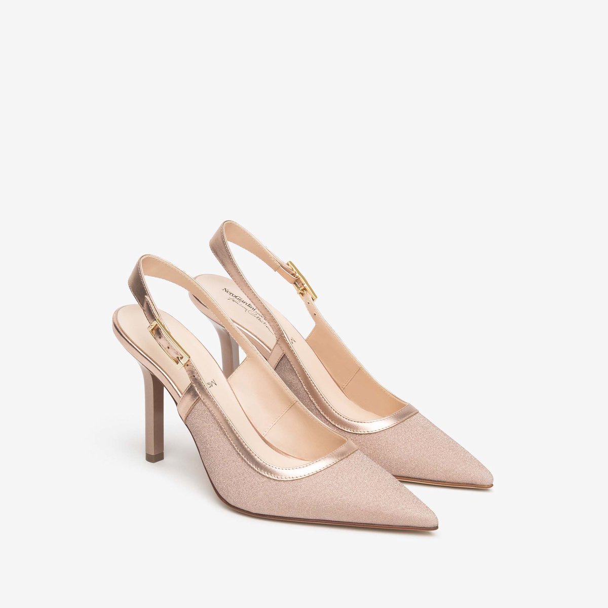 Hoge Hakken Nerogiardini T.Microglitter Nettuno Phard Tpu Sia Naturale - Fashion Wear - Vrouwen