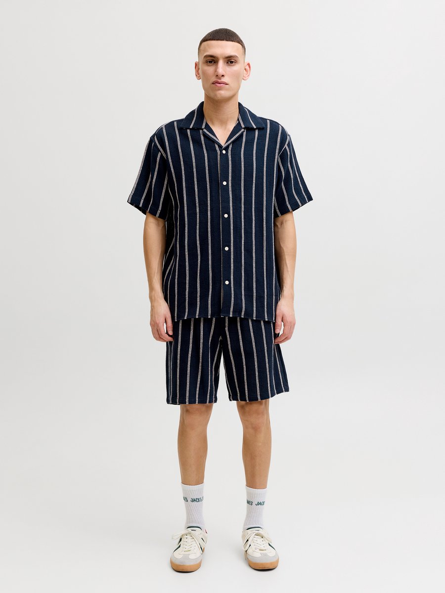 Jack & Jones Heren Co-ord Set Donkerblauw Gestreept - Maat S