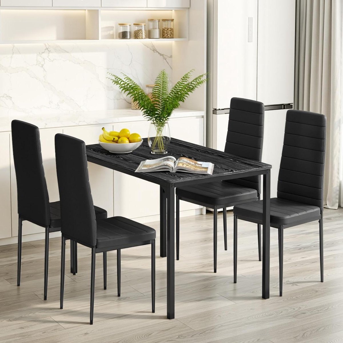 Eetkamerset - Tafel met stoelen - Gezellig Tafelen - Ruimtebesparend Ontwerp - 110 x 70 cm
