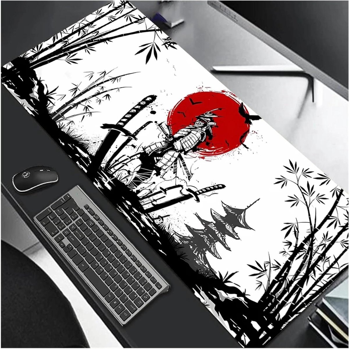Muismat Bureau - Gamer Mat - Comfortabel Werken - Groot Werkvlak - 100x50 cm - Zwart