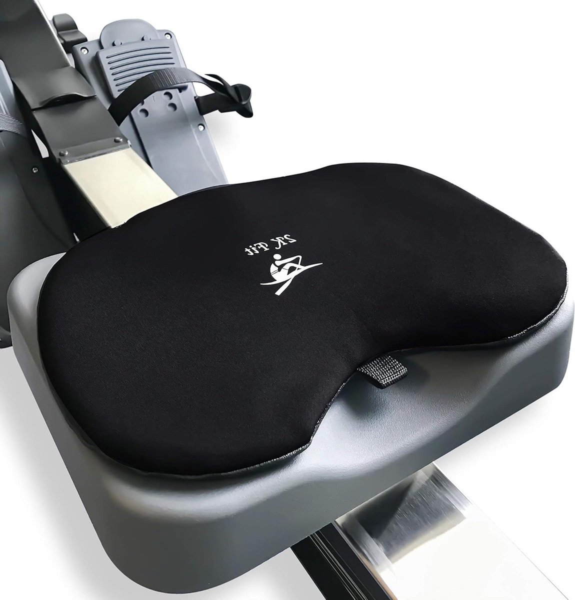 Roeimachine Zitkussen - Dun Gel Kussen - Comfortabel Roeien - Non-slip Oppervlak - 1 cm Dik - Zwart