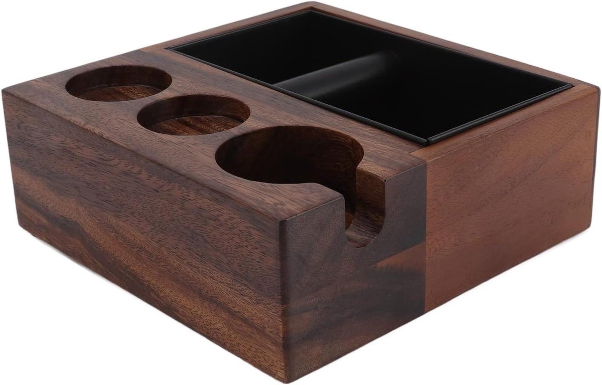 Koffiefilterhouder - Tamper station - Koffie bereiden - Schadebestendig ontwerp - N.v.t. - Zilver