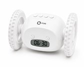 Digitale Wekker -Slaapkamer - Klok - Alarmklok - LED Display - Anti-Snooze - Wekker op wielen - Wit