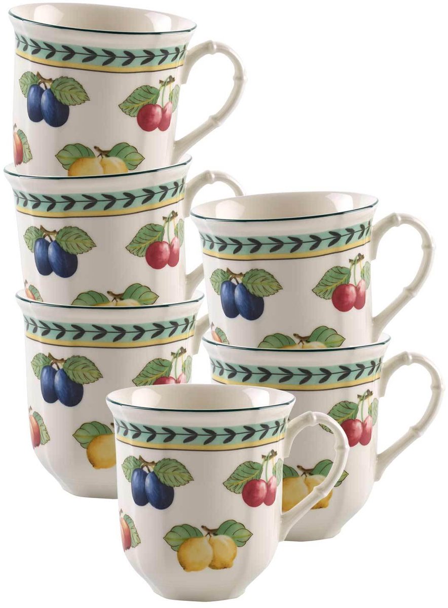 Henkelbecher French Garden Fleurence 380 ml Set van 6