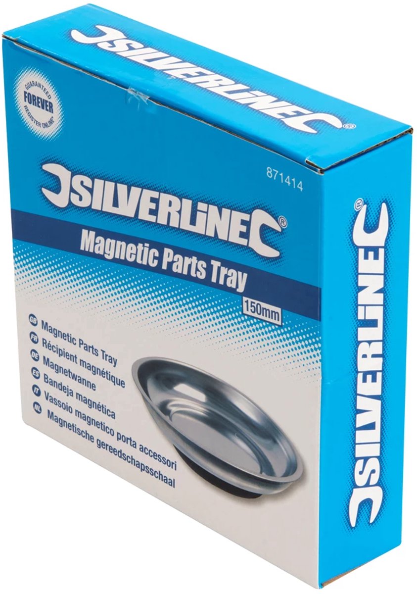Silverline Magnetische gereedschapsschaal - roestvrijstaal - 150 mm - zachte onderzijde